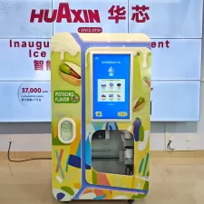 Máquina expendedora automática de helados con 32 pantallas táctiles y sabores DIY"